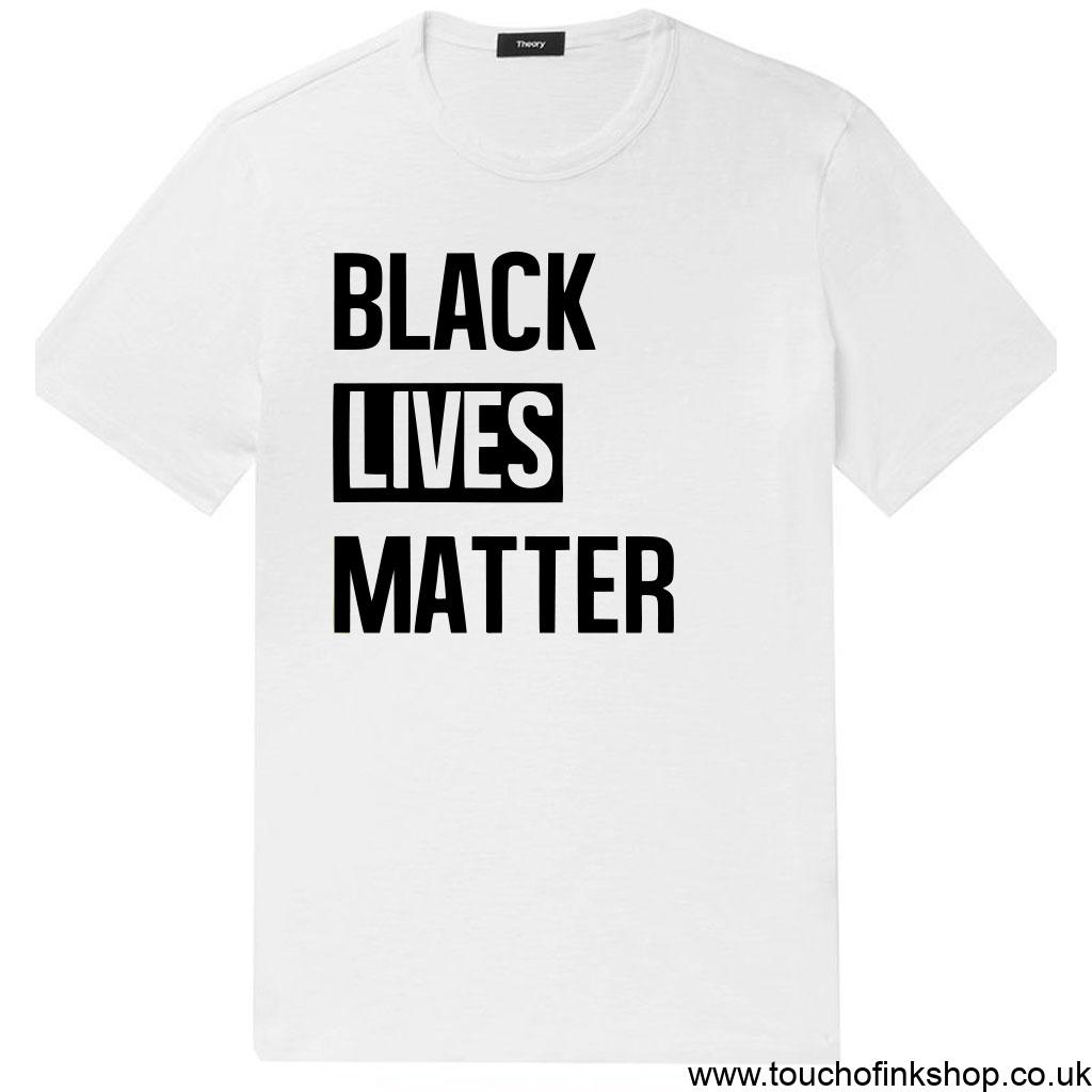 black lives matter white t shirt